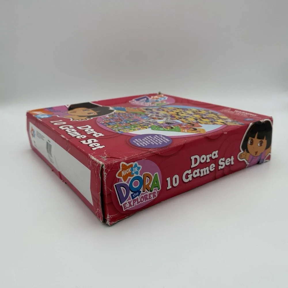 Vintage 2006 Cardinal NICK JR. Dora The Explorer‎ Game Set 10 Games Girl Gift